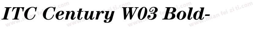 ITC Century W03 Bold字体转换